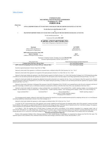 Thumbnail Farmland Partners
 10-K Annual Report 2017