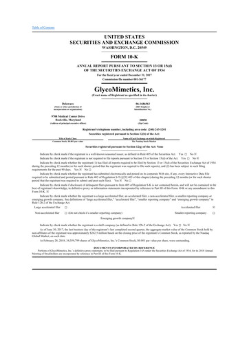 Thumbnail GlycoMimetics
 10-K Annual Report 2017