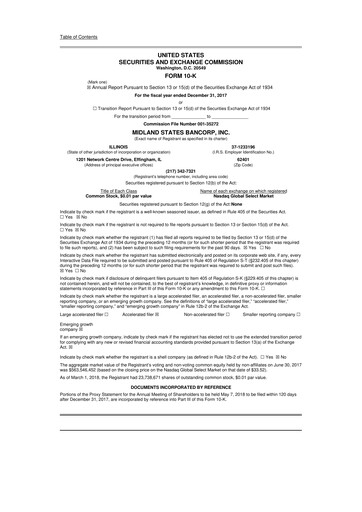 Thumbnail Midland States Bancorp 10-K Annual Report 2017