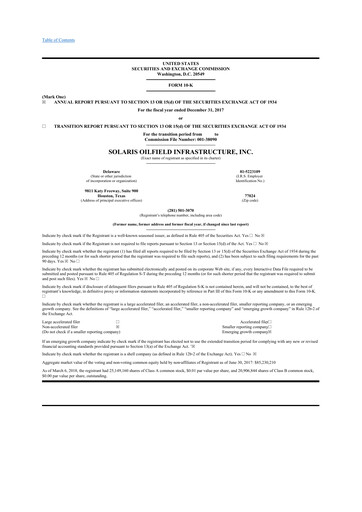 Thumbnail Solaris Energy Infrastructure 10-K Annual Report 2017