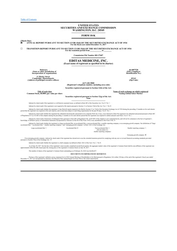 Thumbnail Editas Medicine
 10-K Annual Report 2017