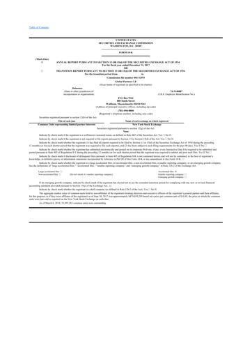 Thumbnail Global Partners LP 10-K Annual Report 2017