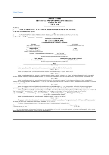 Miniature PC Connection
 10-K Rapport annuel 2017