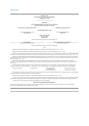 Thumbnail Aclaris Therapeutics 10-K Annual Report 2017