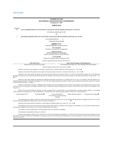 Thumbnail uniQure 10-K Annual Report 2017