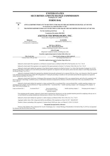 Thumbnail Axcelis Technologies
 10-K Annual Report 2017