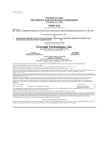 Thumbnail Everspin Technologies 10-K Annual Report 2017