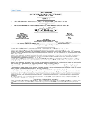 Thumbnail RE/MAX Holdings 10-K Annual Report 2017