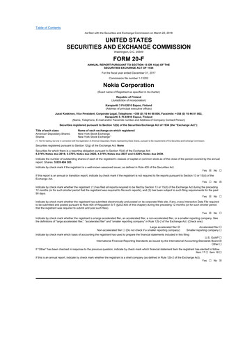 Miniature Nokia 20-F Rapport annuel 2017