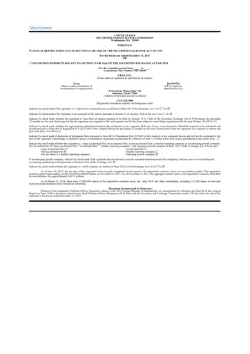 Thumbnail Stellar Bancorp 10-K Annual Report 2017