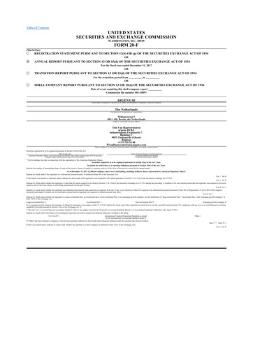 Thumbnail Argenx
 20-F Annual Report 2017