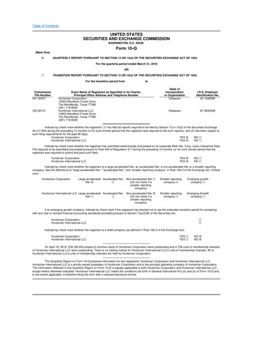 Vorschaubild Huntsman Corporation
 10-Q Quartalsbericht 2018 