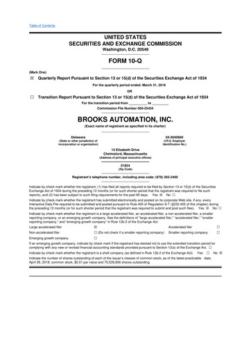 Thumbnail Azenta 10-Q Quarterly Report FY2018 