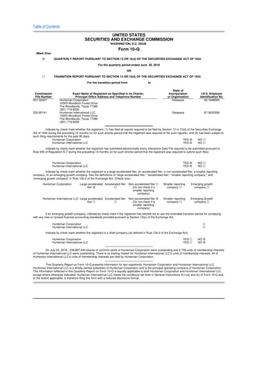 Vorschaubild Huntsman Corporation
 10-Q Quartalsbericht 2018 