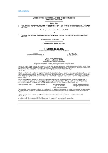 Thumbnail TTEC 10-Q Quarterly Report FY2018 
