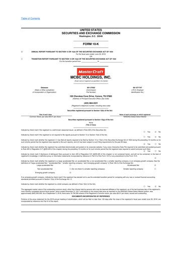 Vorschaubild MasterCraft Boat 10-K Jahresbericht 2018