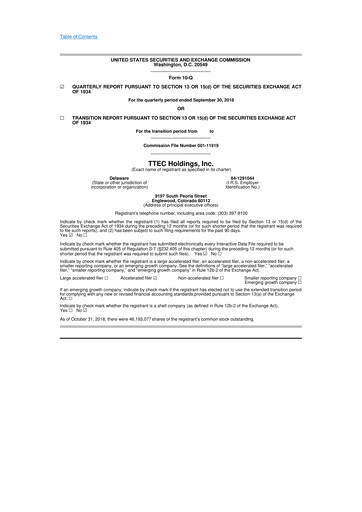 Thumbnail TTEC 10-Q Quarterly Report FY2018 