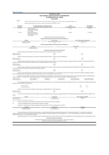 Thumbnail Huntsman Corporation
 10-K Annual Report 2018