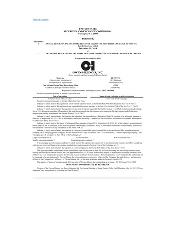 Thumbnail O-I Glass
 10-K Annual Report 2018