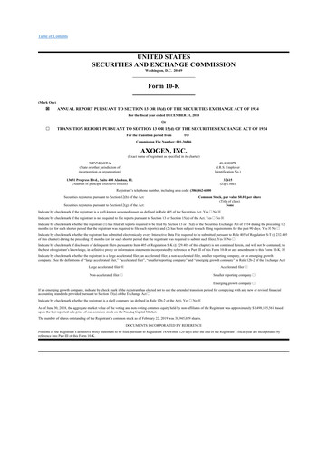 Thumbnail Axogen 10-K Annual Report 2018