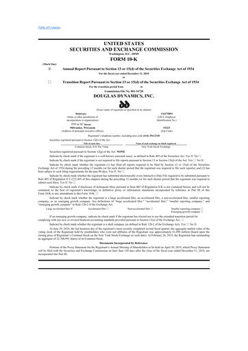 Thumbnail Douglas Dynamics
 10-K Annual Report 2018