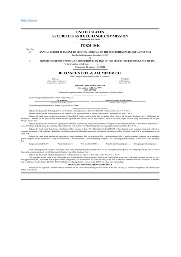 Thumbnail Reliance


 10-K Annual Report 2018