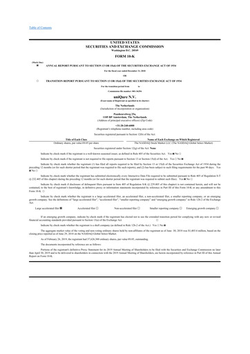 Thumbnail uniQure 10-K Annual Report 2018