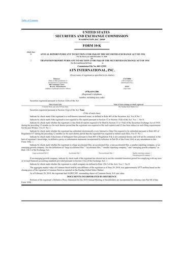 Thumbnail ATN International 10-K Annual Report 2018