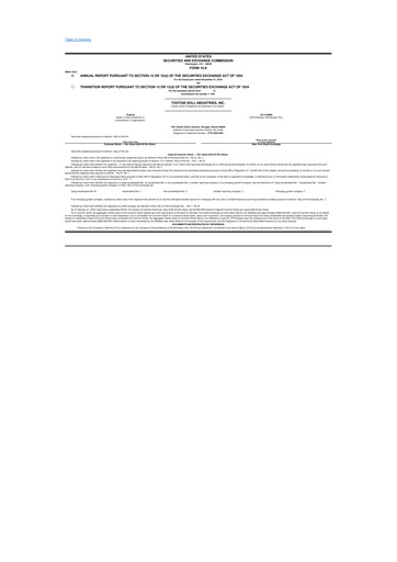Miniature Tootsie Roll Industries
 10-K Rapport annuel 2018