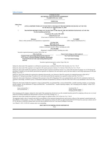 Thumbnail Global Partners LP 10-K Annual Report 2018