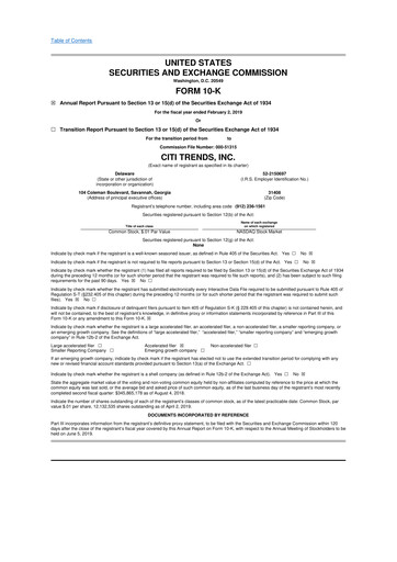Vorschaubild Citi Trends, Inc. 10-K Jahresbericht 