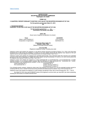 Thumbnail Stellar Bancorp 10-Q Quarterly Report FY2019 