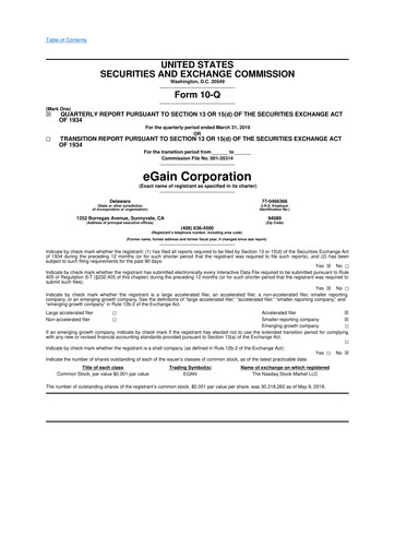 Thumbnail eGain 10-Q Quarterly Report FY2019 
