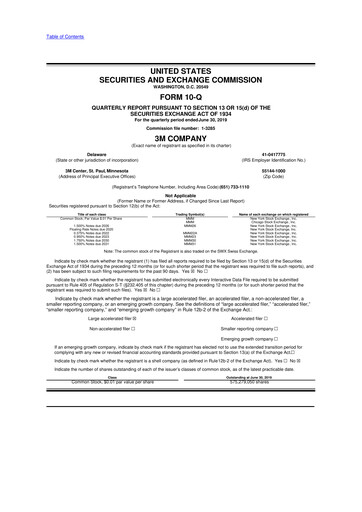 Thumbnail 3M 10-Q Quarterly Report FY2019 