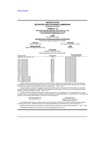 Vorschaubild IBM 10-Q Quartalsbericht 2019 