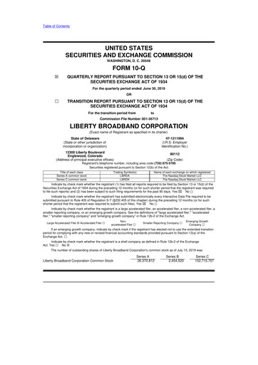 Thumbnail Liberty Broadband 10-Q Quarterly Report FY2019 