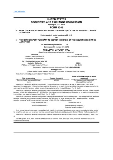 Thumbnail Willdan Group
 10-Q Quarterly Report FY2019 