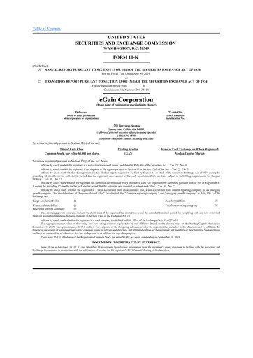 Thumbnail eGain 10-K Annual Report 2019