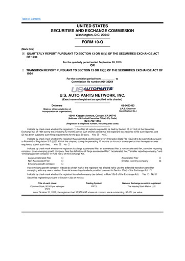 Thumbnail CarParts.com
 10-Q Quarterly Report FY2019 