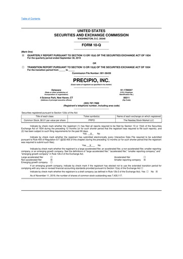 Thumbnail Precipio 10-Q Quarterly Report FY 