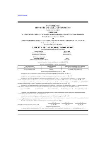 Thumbnail Liberty Broadband 10-K Annual Report 2019