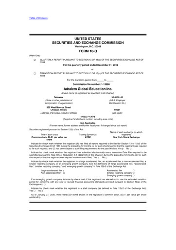 Thumbnail Adtalem Global Education
 10-Q Quarterly Report FY2020 