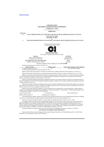 Thumbnail O-I Glass
 10-K Annual Report 2019