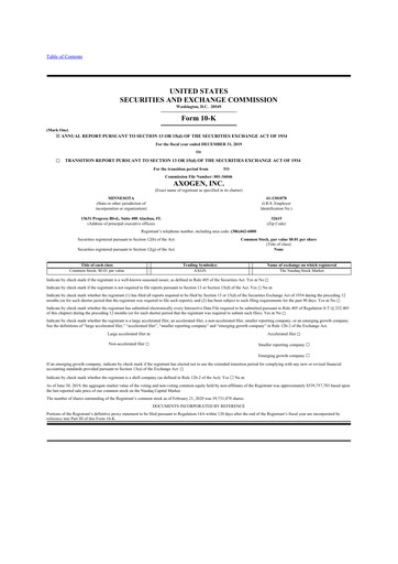 Thumbnail Axogen 10-K Annual Report 2019