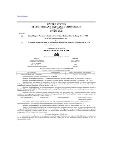 Thumbnail Douglas Dynamics
 10-K Annual Report 2019