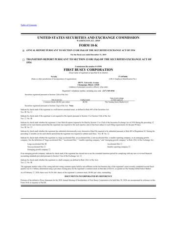 Thumbnail First Busey 10-K Annual Report 2019