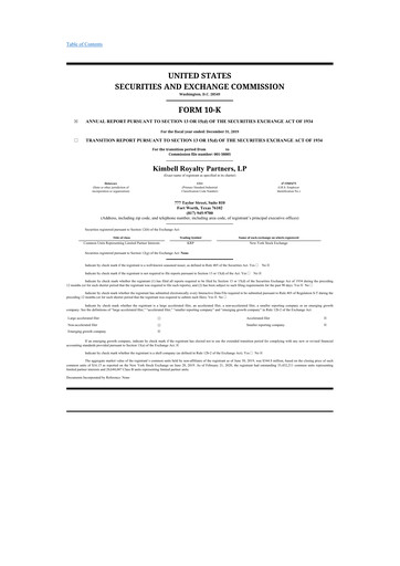 Thumbnail Kimbell Royalty Partners 10-K Annual Report 2019