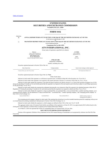 Thumbnail ATN International 10-K Annual Report 2019