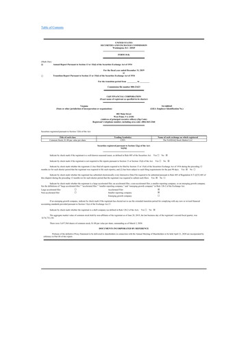 Thumbnail C&F Financial Corporation

 10-K Annual Report 2019