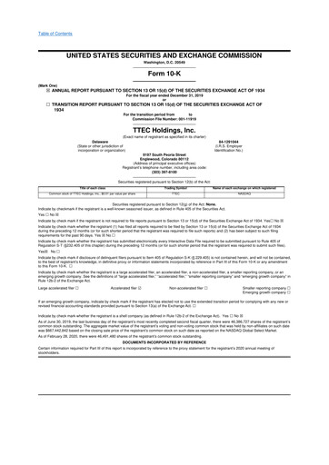 Thumbnail TTEC 10-K Annual Report 2019